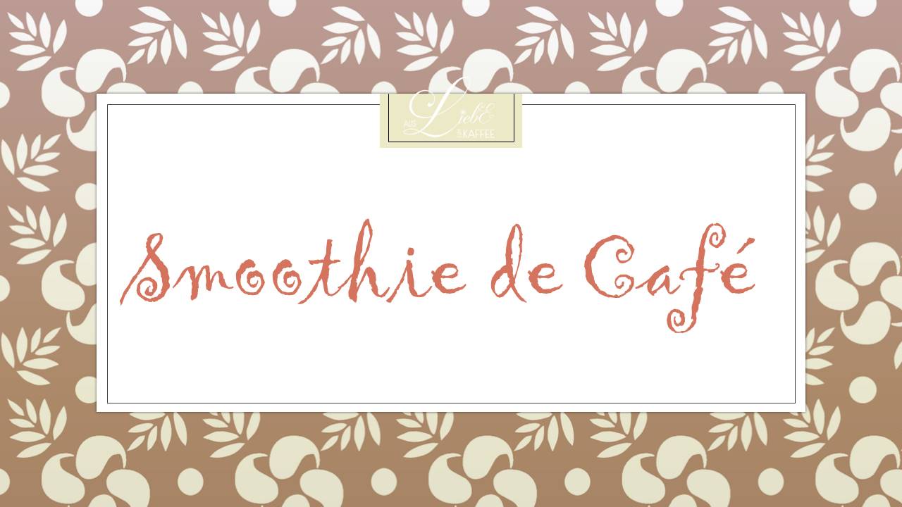 Smoothie de Café - Etikett