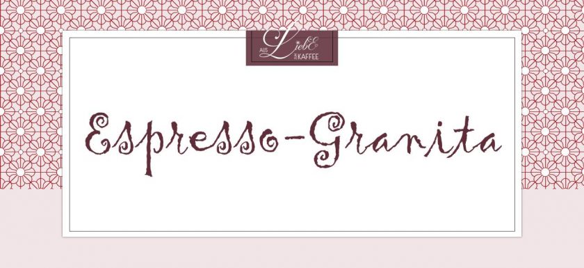 Espresso-Granita - Etikett
